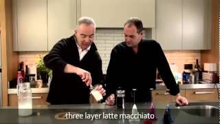 aerolatte  milk frother makes three layer caffè latte macchiato [upl. by Attikram273]