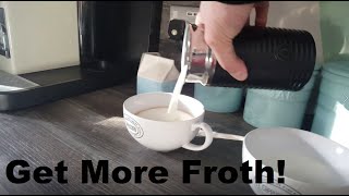 How to Get More Froth from Your Nespresso Coffee Aeroccino  Nespresso tips and help [upl. by Amlev]