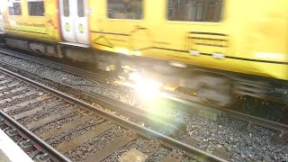 Merseyrail 507 009 making arcs at Birkdale station [upl. by Adnar]