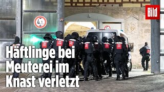 Gefängnismeuterei Polizei stürmt Knast in Thüringen  JVA Untermaßfeld [upl. by Sawyere977]